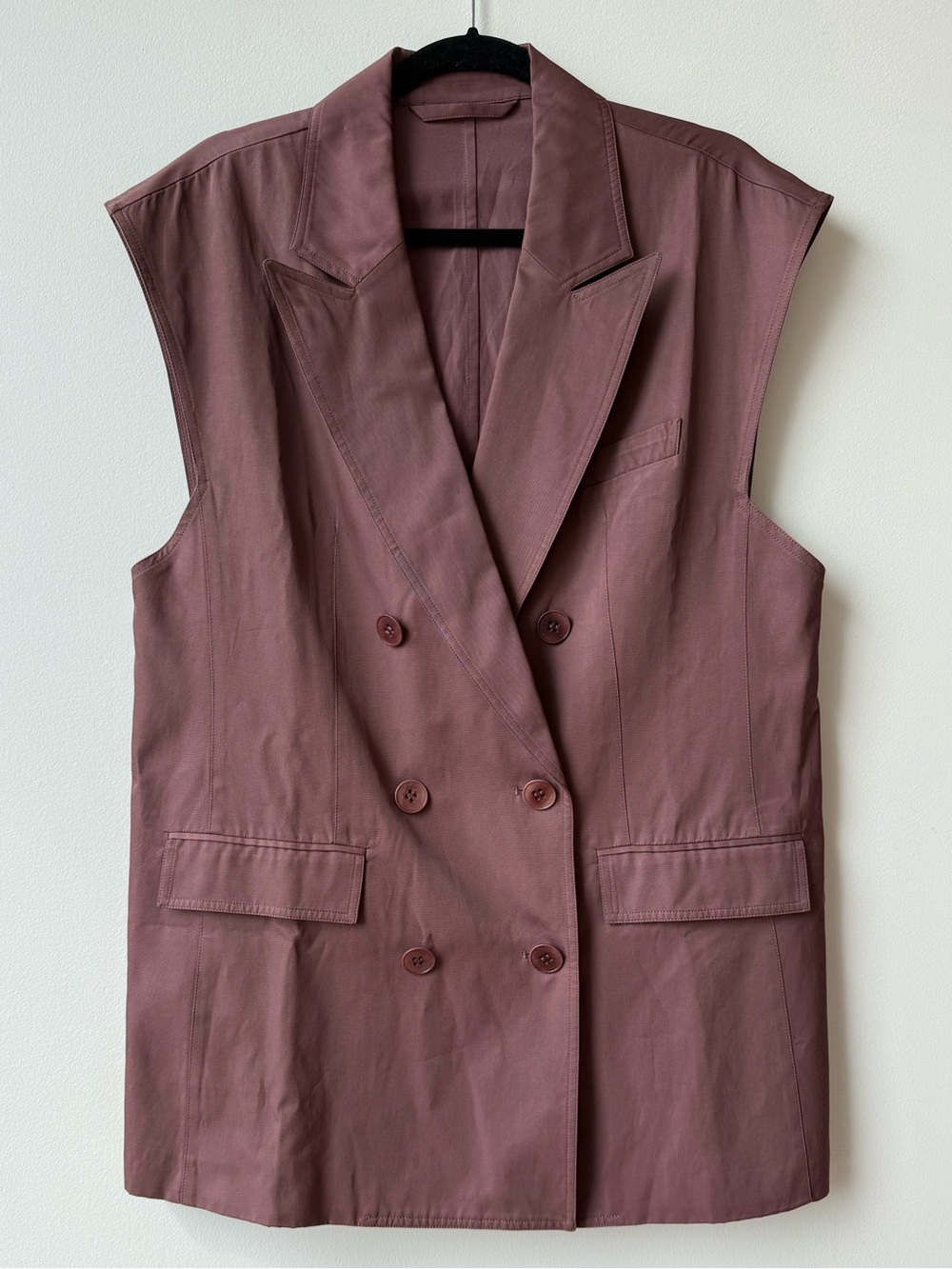 Tibi Sleeveless Double-Breasted Blazer Vest